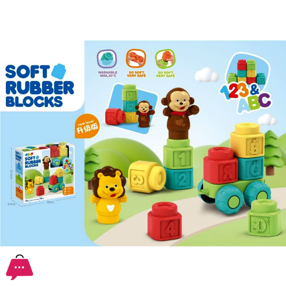 DIY ABC & 123 Big Size Building Block Soft Rubber Blocks 15/19/31Pcs