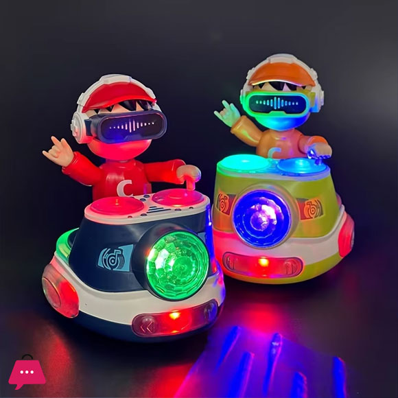 Electronic Interactive DJ Toy for Kids Musical Toys Cute Swing Dancing with Music LED Lights