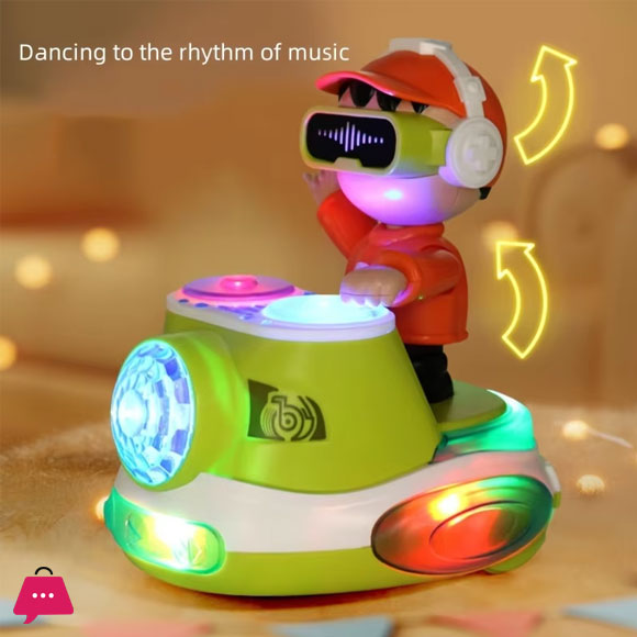 Electronic Interactive DJ Toy for Kids Musical Toys Cute Swing Dancing with Music LED Lights