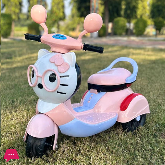 Kitty Baby Scooter Battery Operated Ride-On Bike with Music, Lights (Up to 4 Years)