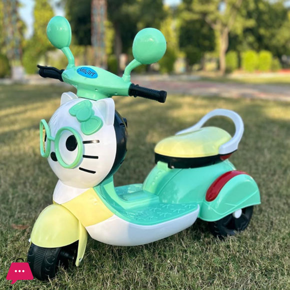 Kitty Baby Scooter Battery Operated Ride-On Bike with Music, Lights (Up to 4 Years)
