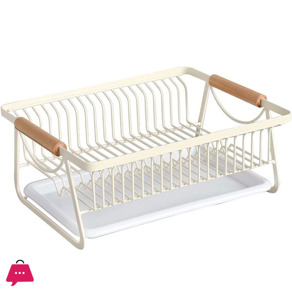 Metal Dish Drying Rack, Wrought Iron Plate Rack