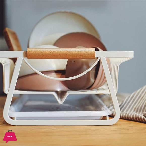 Metal Dish Drying Rack, Wrought Iron Plate Rack