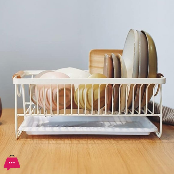 Metal Dish Drying Rack, Wrought Iron Plate Rack