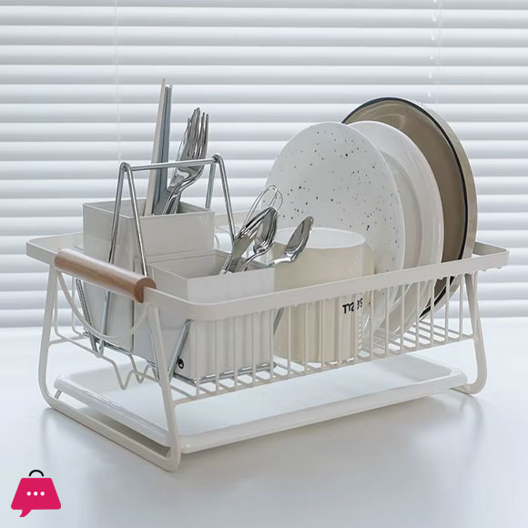 Metal Dish Drying Rack, Wrought Iron Plate Rack