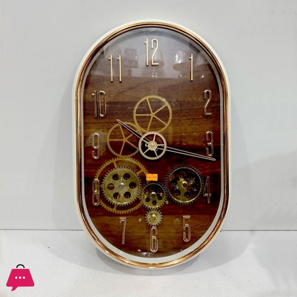 Modern & Elegant Oval Design Wall Clock with Moving Mechanism