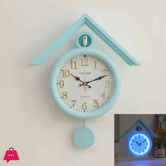 Modern LED Light Clock with Different Light Modes and Colors Also include Remote to change LED Colors and Modes, Best for Living Room & Kids Room