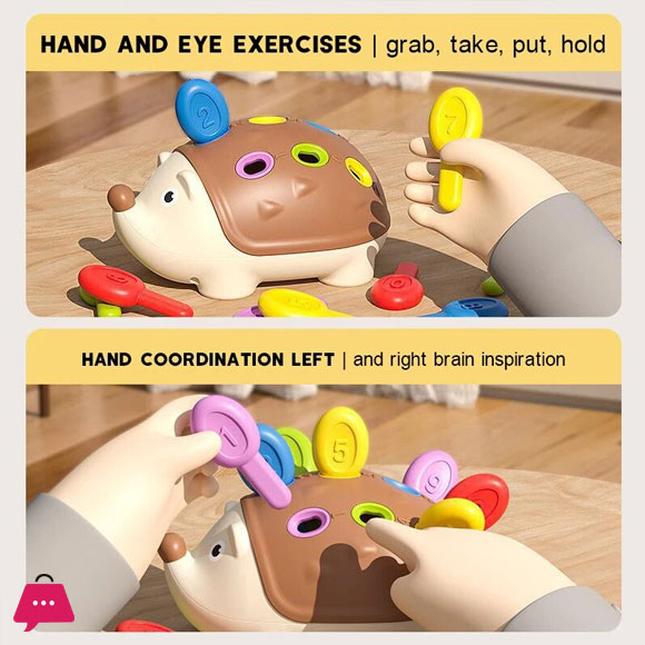 Montessori Educational Toy Fine Motor Toys for Toddlers 1-3 Hedgehog Learning Counting & Sorting Development Sensory Gifts