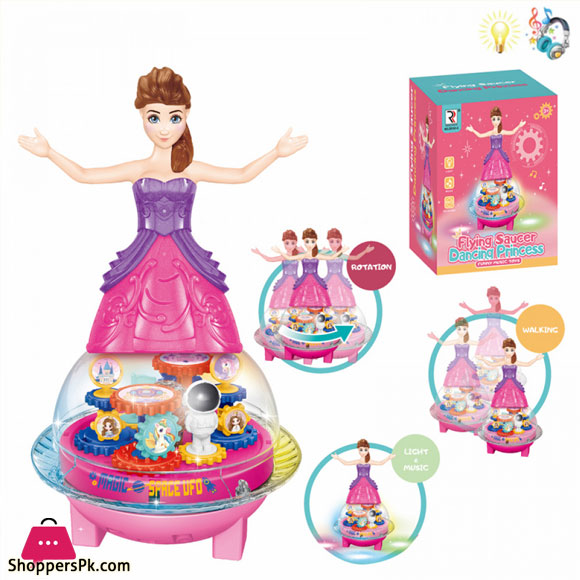 Flying Saucer Dancing Pincess Musical Doll with lights Music
