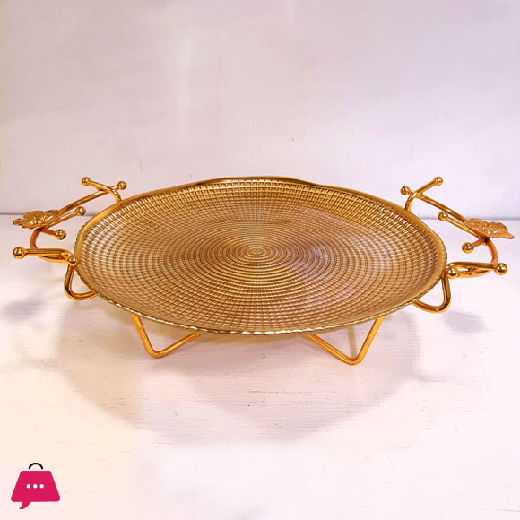 Orchid Glass Plate With Stand 10 Inch