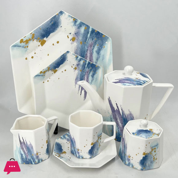 Oxford Hexagon Tea Set of 24 Piece