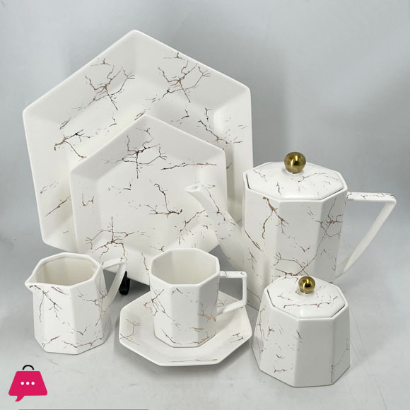Oxford Hexagon Tea Set of 24 Piece