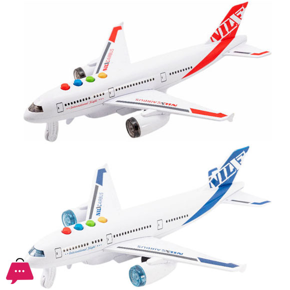 Passenger Friction Airplane with Lights and Sounds