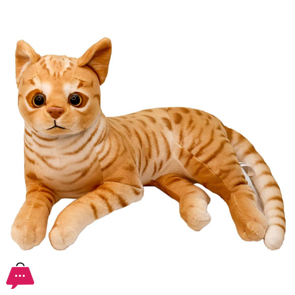 Plush Toys Stuffed Realistic Tabby Cats Gifts for Children 35CM