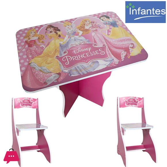 Infantes Kids Portable Study Table & Chair Wood - 2 Chair & Table