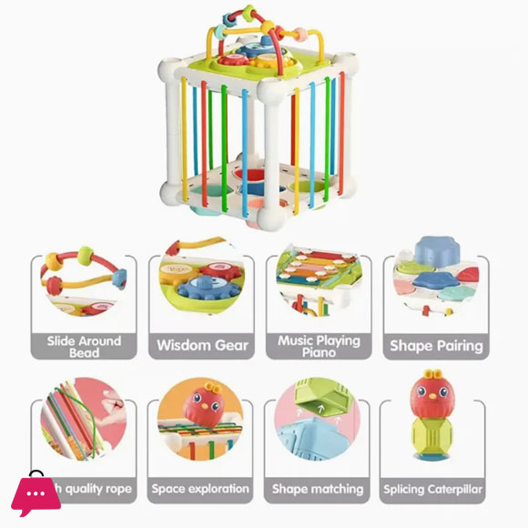 Sobebear Multifunction Shape Sorting Box Sensory Toy For Babies