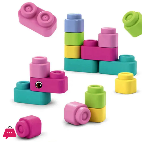 Soft Rubber Blocks Preschool Children Educational Building Blocks Toys 13Pcs/23pcs