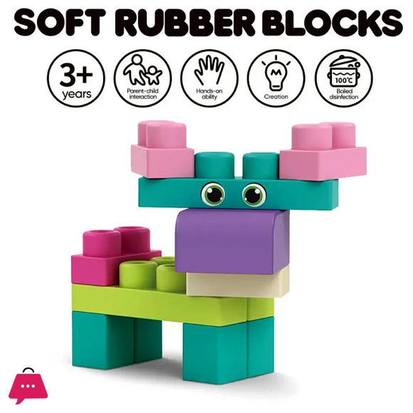Soft Rubber Blocks Preschool Children Educational Building Blocks Toys 13Pcs/23pcs
