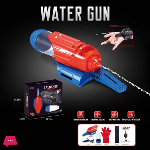Spider-Man Water Gun for Kids Web Shooters Toy Wrist Launcher with Glove, Water Pistol