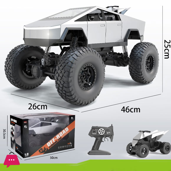 Tesla Cyber Truck Remote Control Car High Speed Alloy Pickup Truck Cross Country Motorcycle Childrens Racing Cars Toys for Kids Gifts