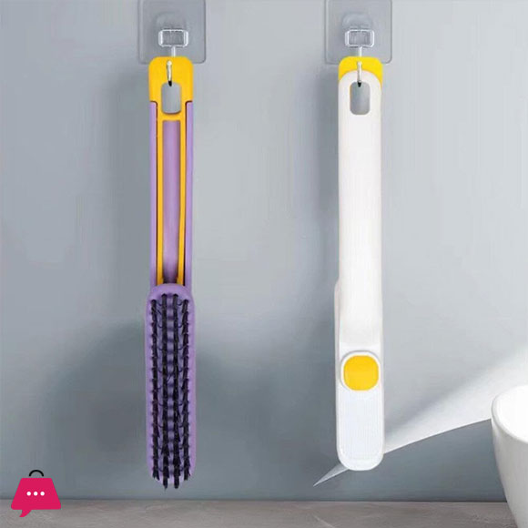 Unique Swivel Design Gutter Cleaning Brush Window Rail Cleaning Tools for Bathroom Kitchen
