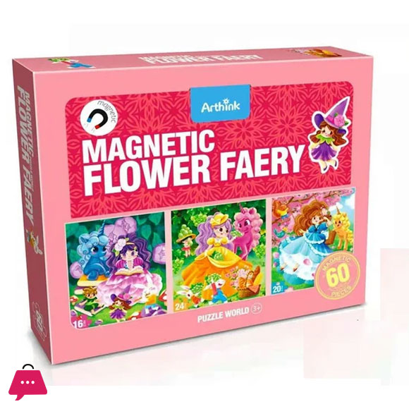 VC Art Magnetic Puzzle Learning Educational Toys for Kids / Alphabet / Farm / Flower Faery