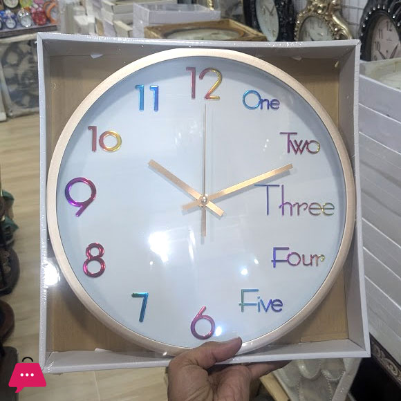 12 Inch 30CM Circular Laser Wall Clock, Luxurious and Fashionable
