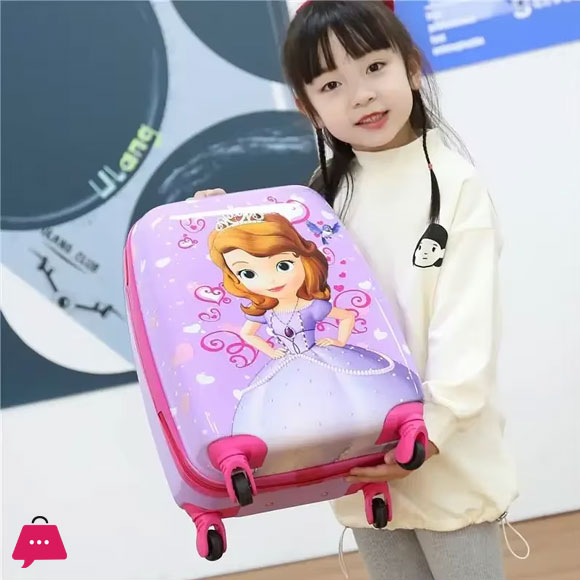 18 inch Disney Travel Suitcase with Wheels Cartoon Luggage Travel Bags For Children