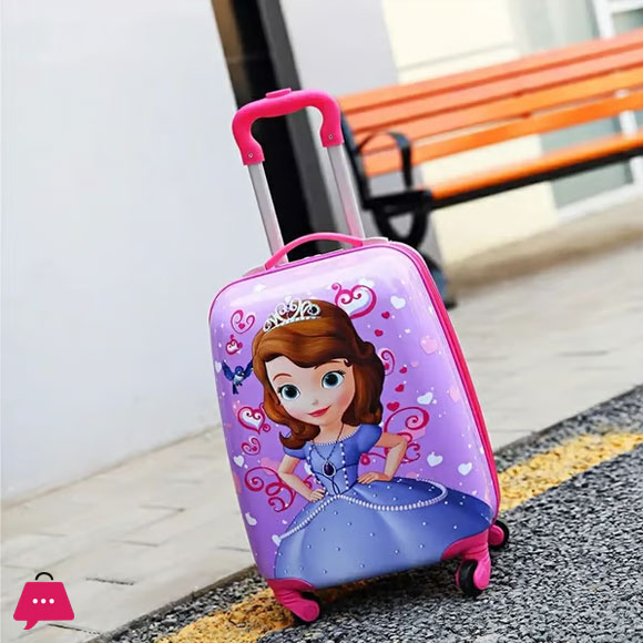 18 inch Disney Travel Suitcase with Wheels Cartoon Luggage Travel Bags For Children