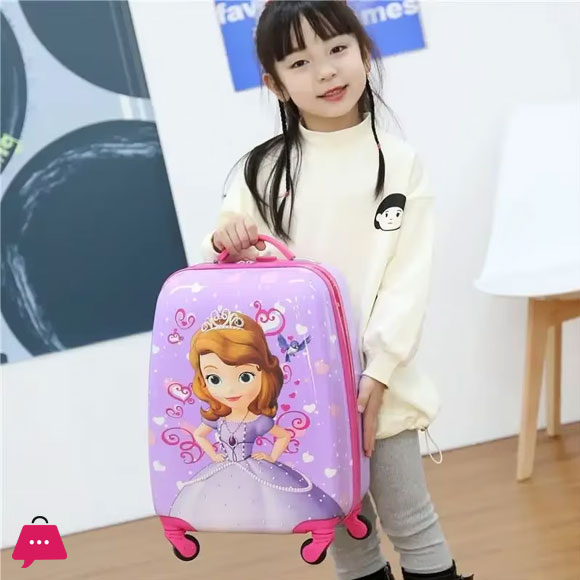 18 inch Disney Travel Suitcase with Wheels Cartoon Luggage Travel Bags For Children