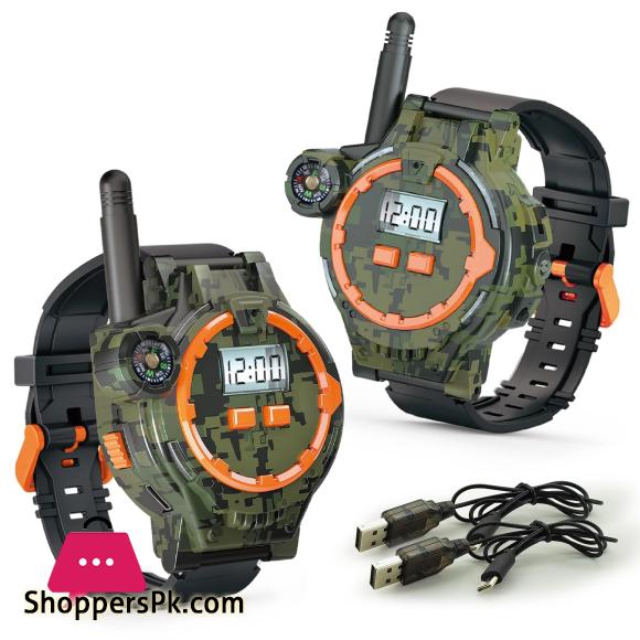 2 Pieces Rechargeable Walkie Talkies for Kids Radio Walky Talky with Flashlight