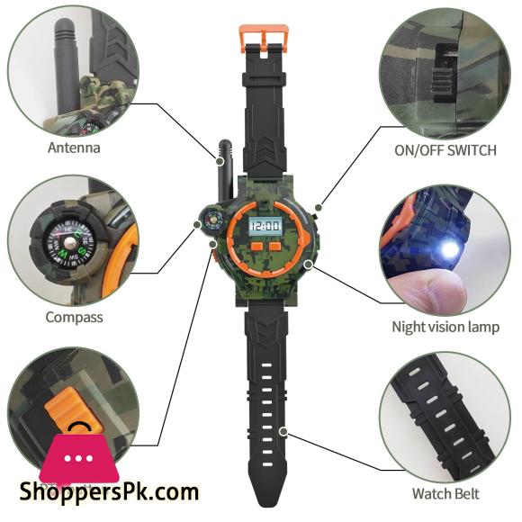 2 Pieces Rechargeable Walkie Talkies for Kids Radio Walky Talky with Flashlight