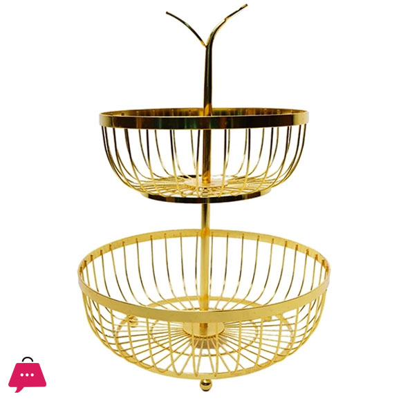 2 Tier Metal Fruit Basket