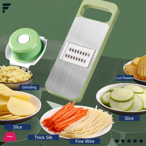5-in-1 Multifunctional High-Quality Vegetable & Fruit Slicer With Five Changeable Blades