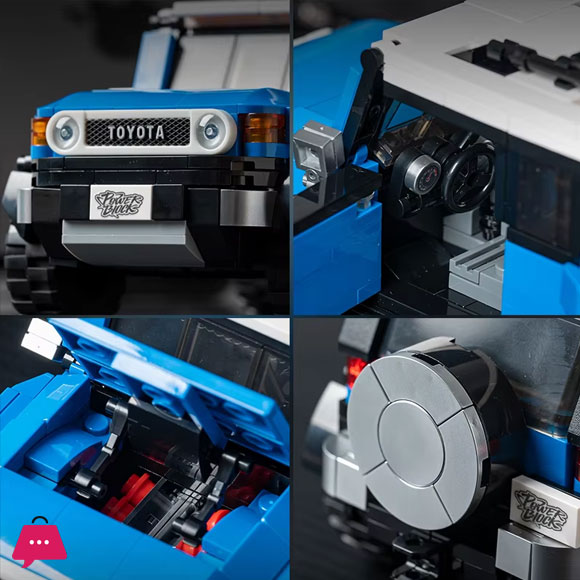 622PCS Toyota FJ40 Off Road Vehicle Building Blocks Retro Car Model Bricks Set With Display Box