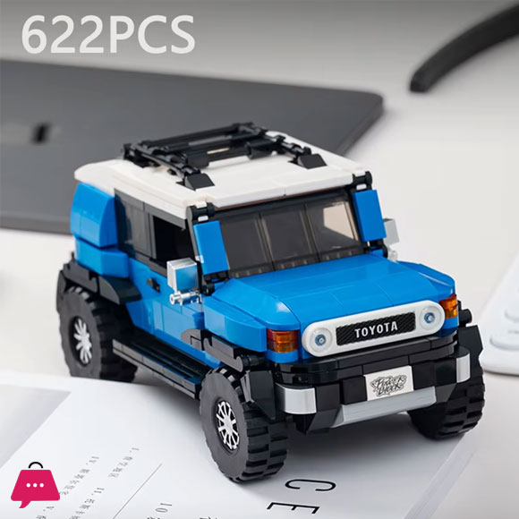 622PCS Toyota FJ40 Off Road Vehicle Building Blocks Retro Car Model Bricks Set With Display Box