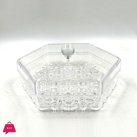 Acrylic Transparent Snack Tray with Lid Used for Dried Fruits Nuts Cookies Snacks