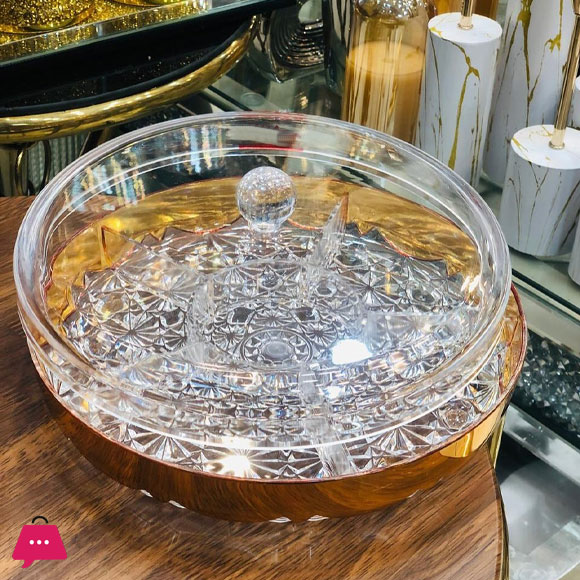 Acrylic Transparent Snack Tray with Lid Used for Dried Fruits Nuts Cookies Snacks