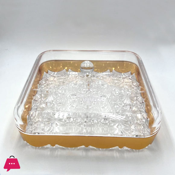 Acrylic Transparent Snack Tray with Lid Used for Dried Fruits Nuts Cookies Snacks