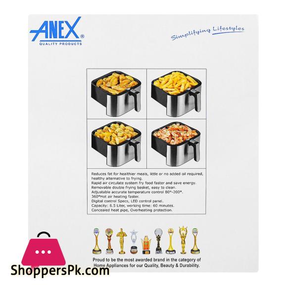 Anex Deluxe Air Fryer 6500ml Capacity AG-2016