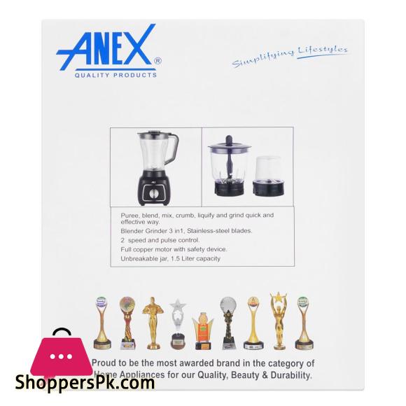 Anex Deluxe Blender & Grinder Black AG-6135UB