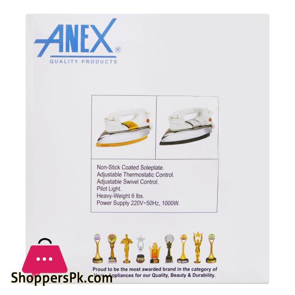 Anex Deluxe Dry Iron 1000W AG-1076B