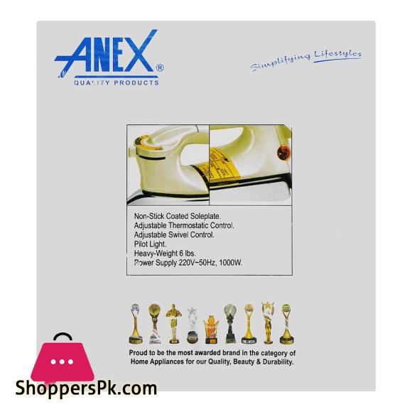 Anex Deluxe Dry Iron 1000W AG-1079B