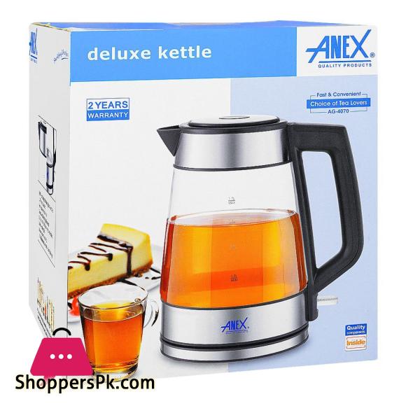 Anex Deluxe Electric Kettle 1700ml Capacity 2200W AG-4070