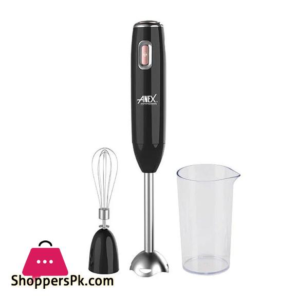 Anex Deluxe Hand Blender With Whisk 500ml Plastic Jar 300W AG-123