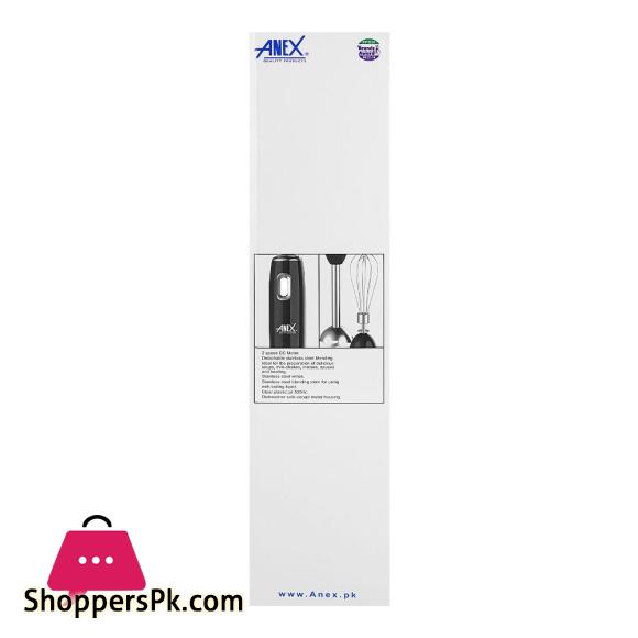 Anex Deluxe Hand Blender With Whisk 500ml Plastic Jar 300W AG-123