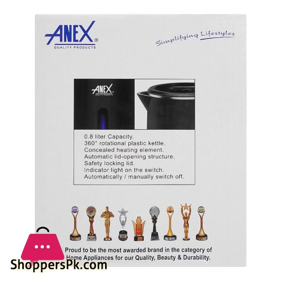 Anex Deluxe Kettle 1000W 800ml Capacity AG-4060