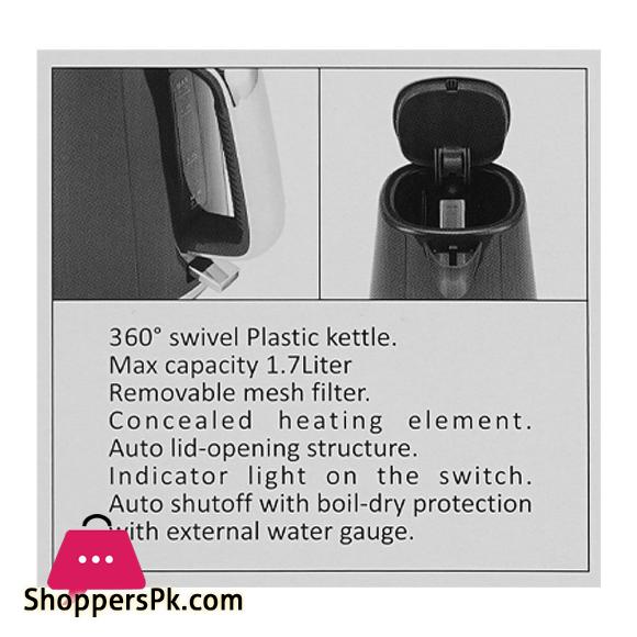 Anex Deluxe Kettle 1700ml Capacity 2000W AG-4065