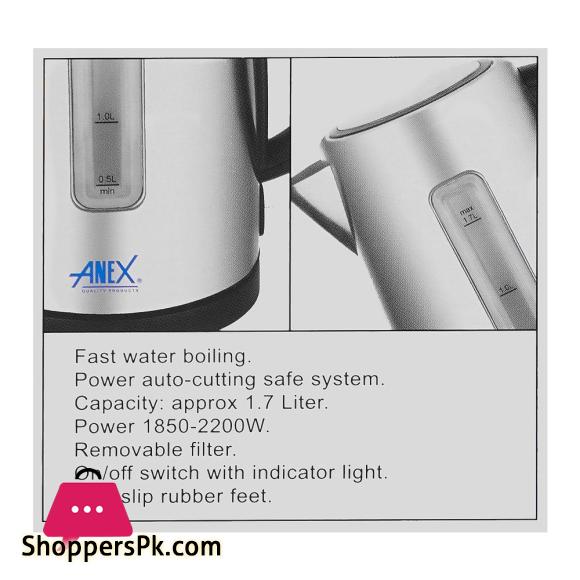 Anex Deluxe Kettle Approx 1700ml Capacity AG-4047
