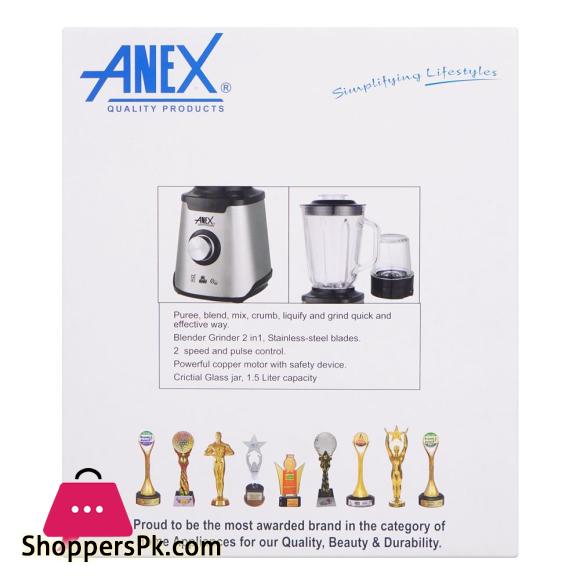 Anex Deluxe Stainless Steel Blender & Grinder AG-6130